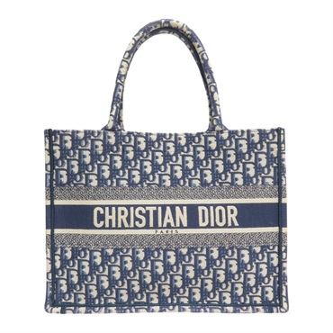 藍色 緹花帆布 Book M手提包【DIOR 迪奧】 M1296ZRIW