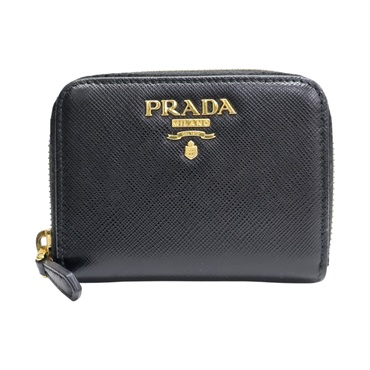 黑色 Saffiano牛皮 零錢包【PRADA 普拉達】 1MM268