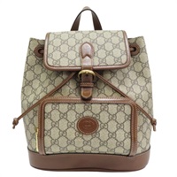 烏木色 GG Supreme PVC塗層帆布 後背包【GUCCI 古馳】 674147