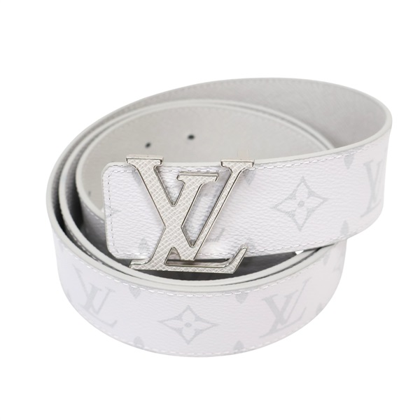 銀灰色 原花帆布 INITIALES 40雙面 皮帶 M0713 110CM【LOUIS VUITTON LV 路易威登】 M0713