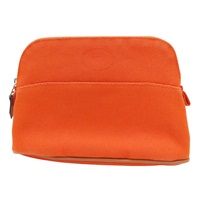 火焰橘色 帆布 Bolide 拉鍊收納包【HERMES 愛馬仕】 H104773M