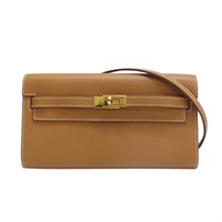 金棕色 Epsom牛皮 Kelly To Go Wallet 肩背包 U刻 金扣【HERMES 愛馬仕】