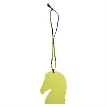 黃/橘色 Shervre牛皮 Petit H Samarcande charm 吊飾【HERMES 愛馬仕】