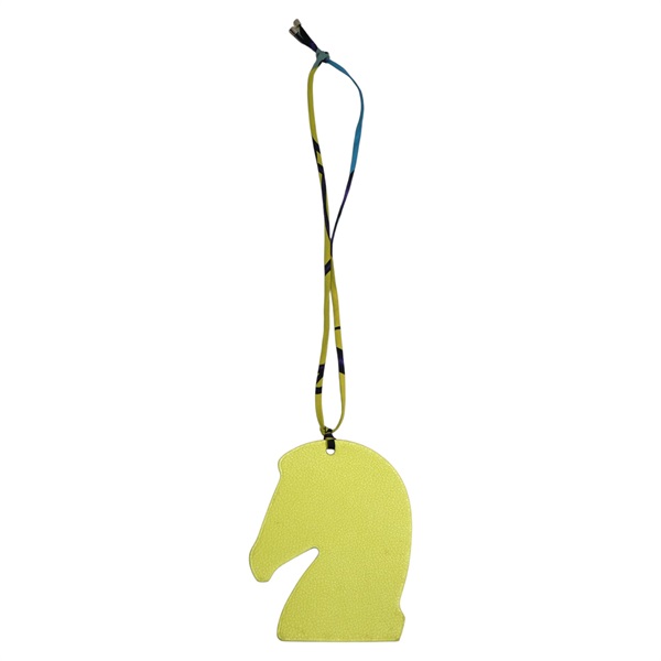 黃/橘色 Shervre牛皮 Petit H Samarcande charm 吊飾【HERMES 愛馬仕】