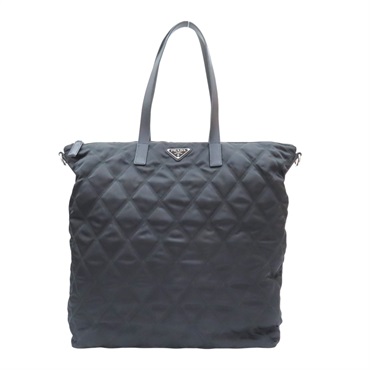 黑色 尼龍 托特包 無背帶【PRADA 普拉達】 2VG906
