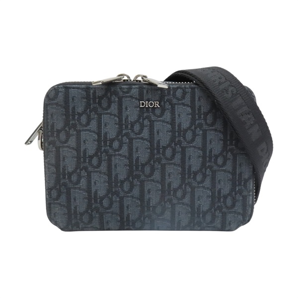 黑色 緹花帆布 相機包 肩背包【Dior 迪奧】