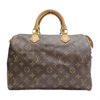棕色 原花帆布 SPEEDY 30 波士頓包 手提包【LOUIS VUITTON LV 路易威登】 M41526