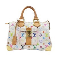 白彩 原花帆布 Speedy 30 波士頓包 手提包【LOUIS VUITTON LV 路易威登】 M92643