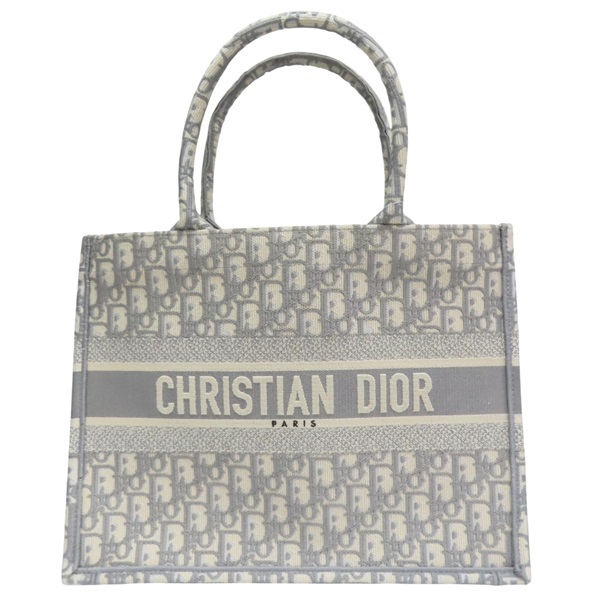白灰色 提花帆布 Book 手提包【Dior 迪奧】 M1296ZRIW