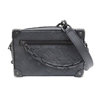 黑色 Taurillon牛皮 Mini Soft Trunk 肩背包【LOUIS VUITTON LV 路易威登】 M55702