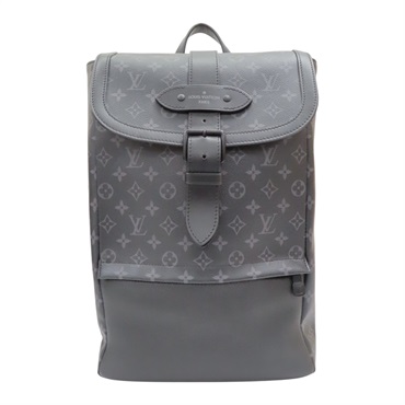 黑色 原花帆布 Saumur 後背包【LOUIS VUITTON LV 路易威登】 M45913