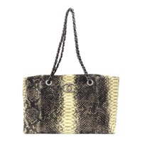 黑/黃色 蟒蛇皮 肩背包 限量版【CHANEL 香奈兒】