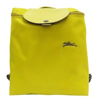 芥末黃 尼龍帆布 後背包【Longchamp 瓏驤】