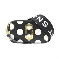 黑/白色 波點印花牛皮 Snapshot 相機包 肩背包 【MARC JACOBS 馬克·雅各布斯】 H121L01PF21