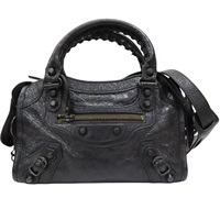 黑色 山羊皮 Edge Mini City 肩背包【BALENCIAGA 巴黎世家】 390160