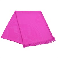 粉色 絲綢 羊絨 圍巾【HERMES 愛馬仕】