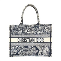 黑色 刺繡帆布 Book Tote M 肩背包【Dior 迪奧】 M1296ZRGO