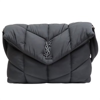 黑色 尼龍 Loulou Puffer 肩背包【SAINT LAURENT 聖羅蘭】 733630