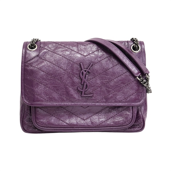 紫色牛皮 Niki Mid 肩背包 498894【SAINT LAURENT YSL 聖羅蘭】 498894