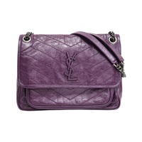 紫色牛皮 Niki Mid 肩背包 498894【SAINT LAURENT YSL 聖羅蘭】 498894