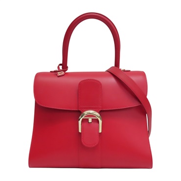 紅色 Box牛皮 Brillant MM 兩用包【Delvaux 德爾沃】 AA0483AAM099ZDO