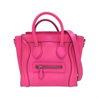 桃紅色 牛皮 Nano Luggage 兩用包【CELINE 賽琳】 189243DRU