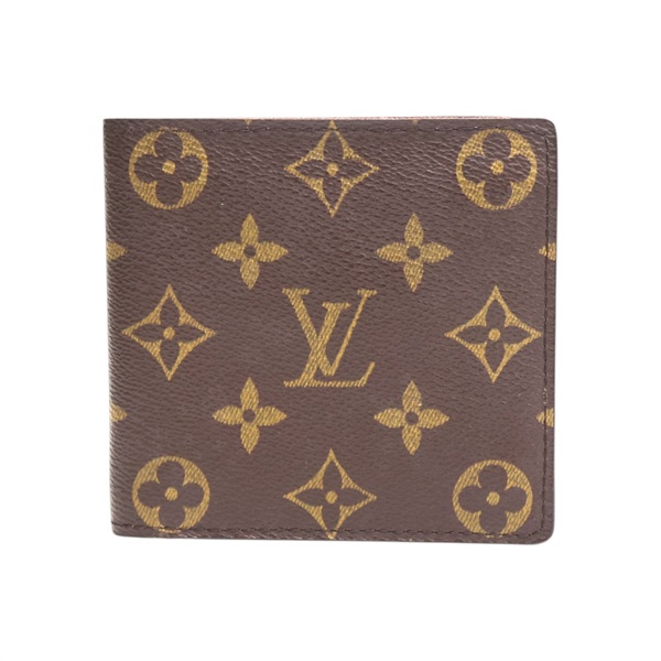 棕色 原花帆布 MARCO 兩折 短夾 M62288【LOUIS VUITTON LV 路易威登】 M62288