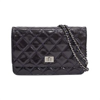 紫色 菱格紋 漆皮 2.55 鍊帶 肩背包 A80834【CHANEL 香奈兒】 A80834