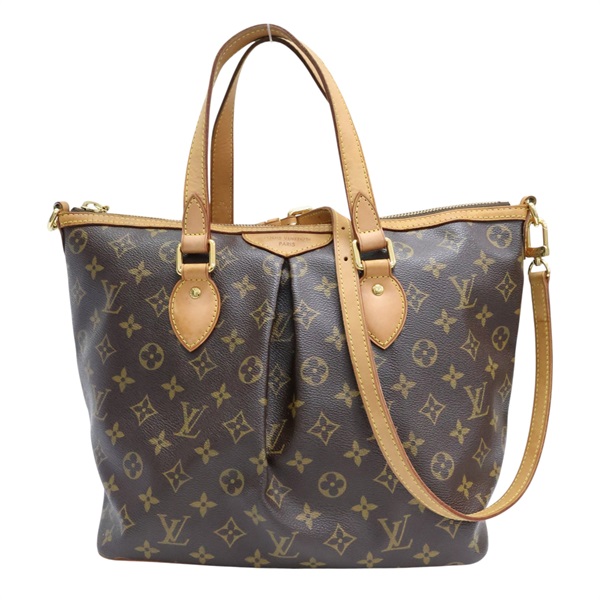 棕色 原花帆布 Palermo PM 兩用包【LOUIS VUITTON LV 路易威登】 M40145