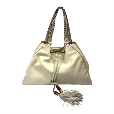 白色 牛皮 Peggy Braided 肩背包【GUCCI 古馳】 170206