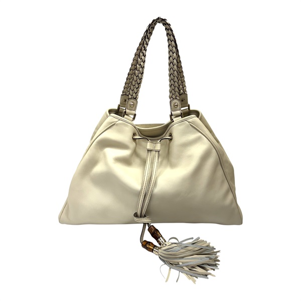 白色 牛皮 Peggy Braided 肩背包【GUCCI 古馳】 170206