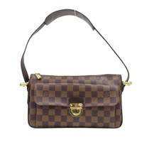 棕色 棋盤格帆布 Ravello GM 肩背包【LOUIS VUITTON LV 路易威登】 N60006