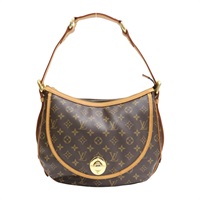 棕色 原花帆布 Tulum GM 肩背包【LOUIS VUITTON LV 路易威登】 M40075