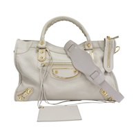 米白色 羊皮 The City BAG 肩背包 115748【Balenciaga 巴黎世家】 115748