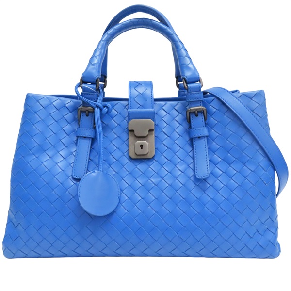 藍色 羊皮編織 Roma 兩用包【BOTTEGA VENETA BV 寶緹嘉】