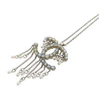 金屬 雙C 流蘇 項鏈【CHANEL 香奈兒】