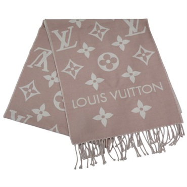 米白/粉色 羊毛 Essential Scarf 圍巾 M77854【LOUIS VUITTON LV 路易威登】 M77854