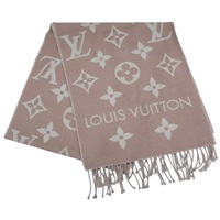 米白/粉色 羊毛 Essential Scarf 圍巾 M77854【LOUIS VUITTON LV 路易威登】 M77854