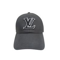 黑色 棉質 LV Signature 棒球帽【LOUIS VUITTON LV 路易威登】 M7282M