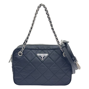 黑色 絎縫 尼龍 Tessuto Impuntu 兩用包 【PRADA 普拉達】 1BH910