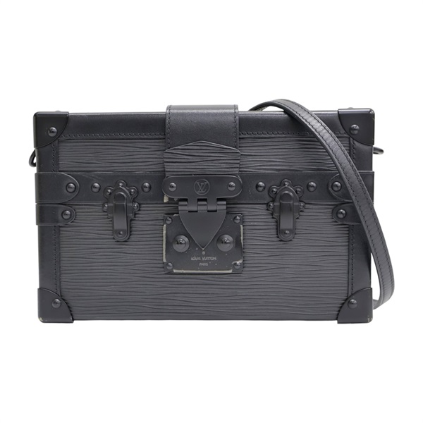 黑色 EPI水波紋牛皮 Petite Malle 肩背包【LOUIS VUITTON LV 路易威登】 M55895