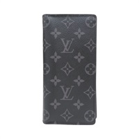黑色 原 帆布 BRAZZA 二折 長夾【LOUIS VUITTON LV 路易威登】 M61697