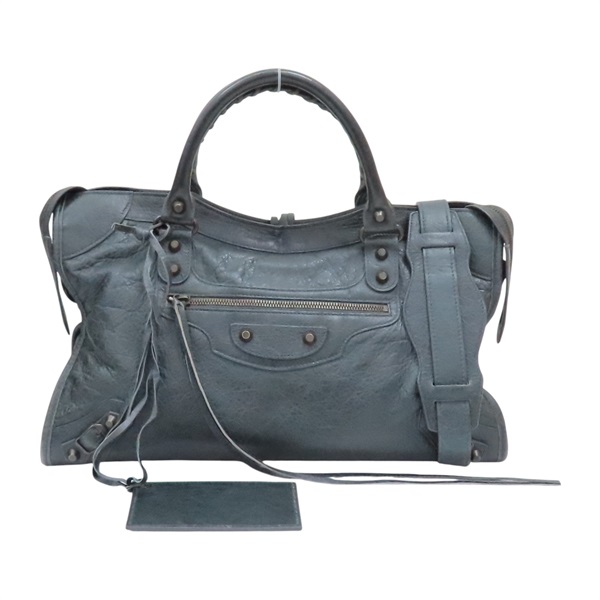 鐵灰色 牛皮 The City BAG 兩用包【Balenciaga 巴黎世家】 115748