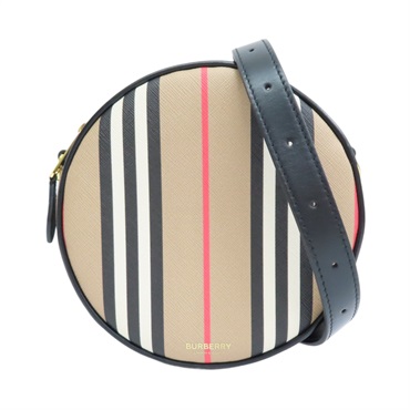 淺棕色 PVC帆布 Icon Stripe Louise 肩背包【BURBERRY 巴寶莉】 8027293