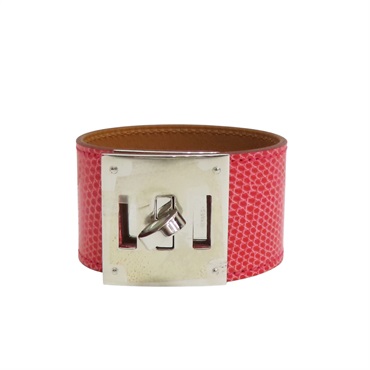 紅色 蜥蜴皮 Kelly Dog 手環 T刻【HERMES 愛馬仕】