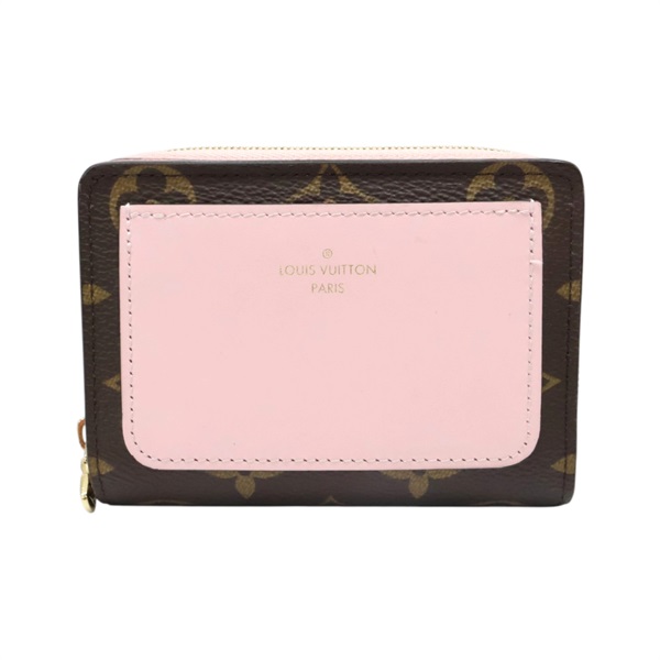 粉/棕色 MONOGRAM 牛皮 Portefeuille Lou 二折短夾【LOUIS VUITTON LV 路易威登】 M82378