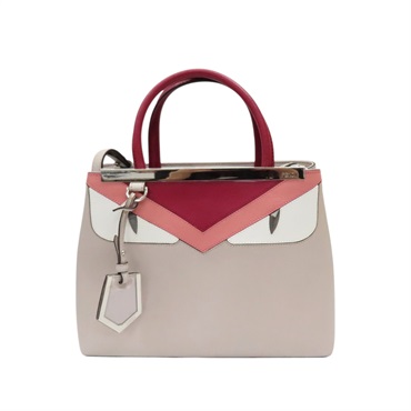 灰色 牛皮 Petite 2Jours 怪獸款 肩背包【FENDI 芬迪】 8BH253