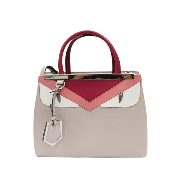 灰色 牛皮 Petite 2Jours 怪獸款 肩背包【FENDI 芬迪】 8BH253