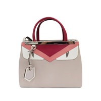 灰色 牛皮 Petite 2Jours 怪獸款 肩背包【FENDI 芬迪】 8BH253