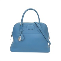 異域藍 TC牛皮 Bolide 31 兩用包 T刻【HERMES 愛馬仕】